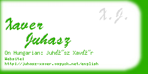 xaver juhasz business card